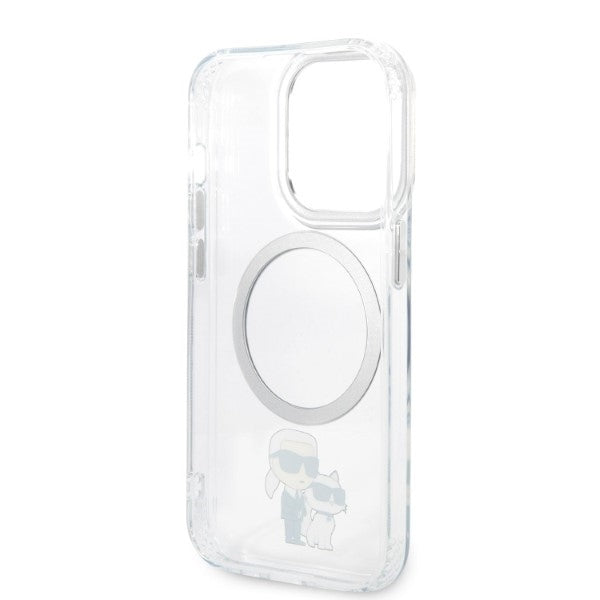 MagSafe cover til Apple iPhone 14 Pro, Karl Lagerfeld, Ikonik Karl & Choupette, Transparent