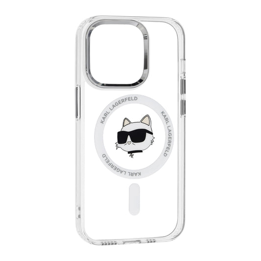 MagSafe cover til Apple iPhone 14 Pro, Karl Lagerfeld, IML Metal Choupette's Head, Hvid