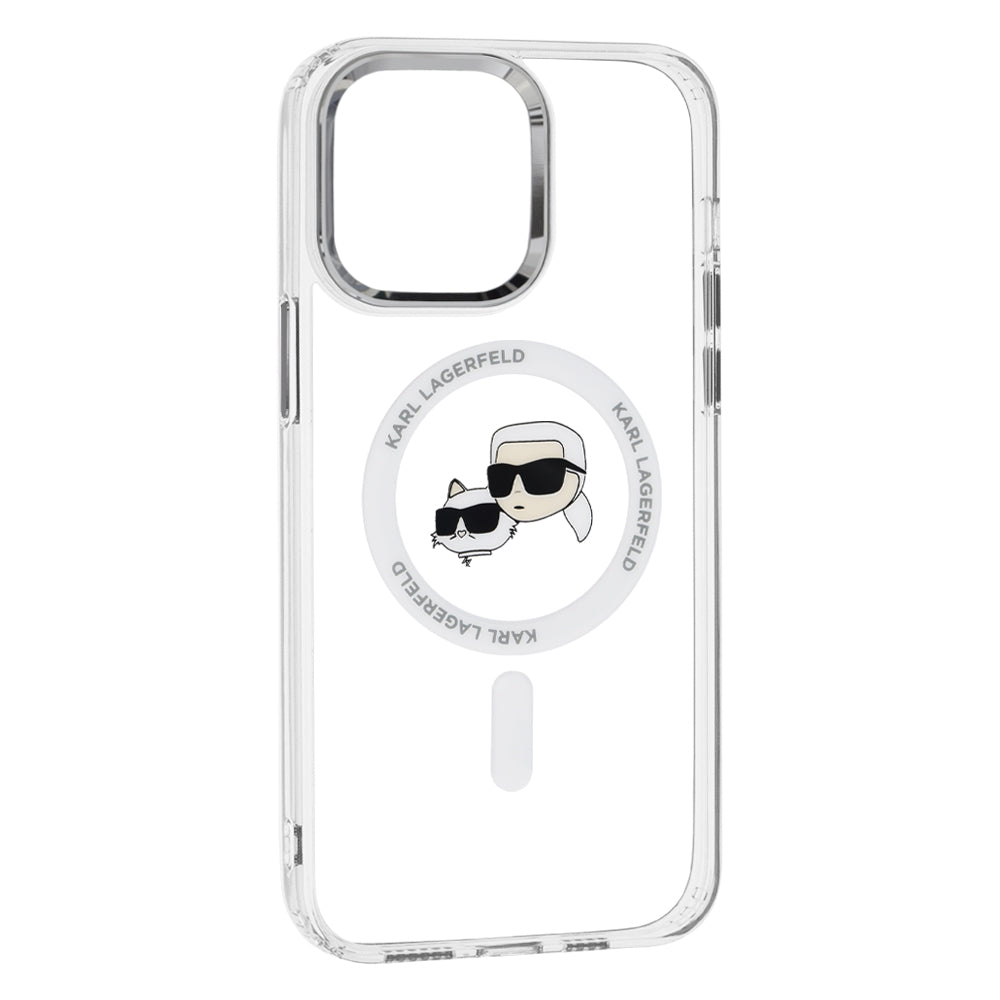 MagSafe cover til Apple iPhone 14 Pro Max, Karl Lagerfeld, IML Metal Karl & Choupette's Heads, Hvid