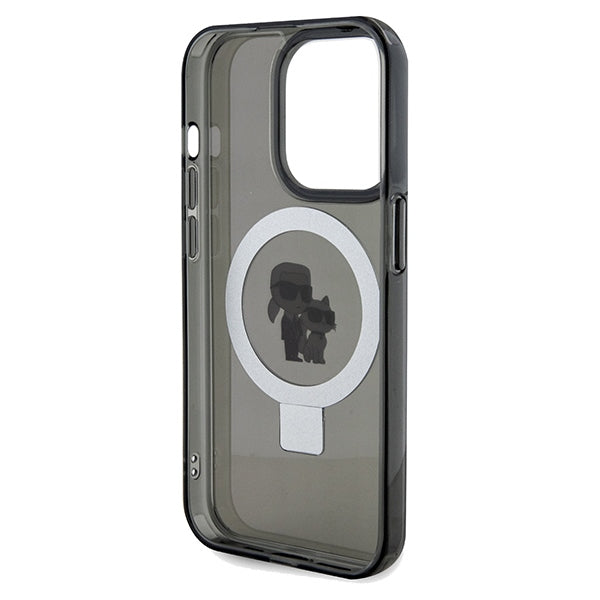 MagSafe cover til Apple iPhone 14 Pro Max, Karl Lagerfeld, Ring Stand Karl & Choupette, Sort