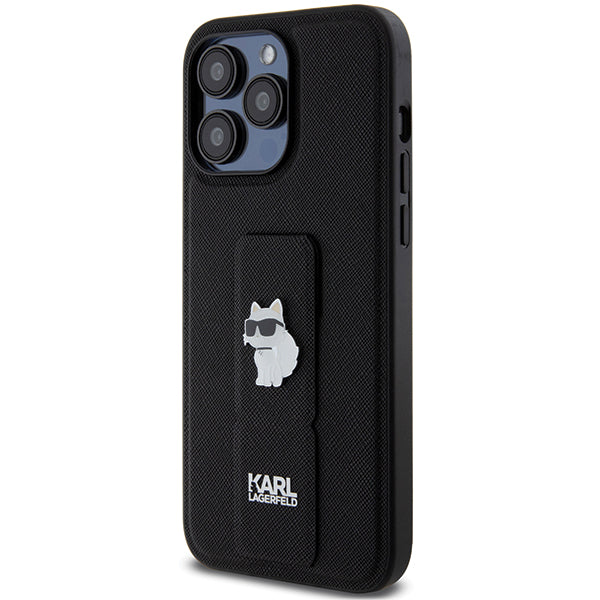 MagSafe cover til Apple iPhone 14 Pro Max, Karl Lagerfeld, Saffiano Gripstand Choupette, Sort