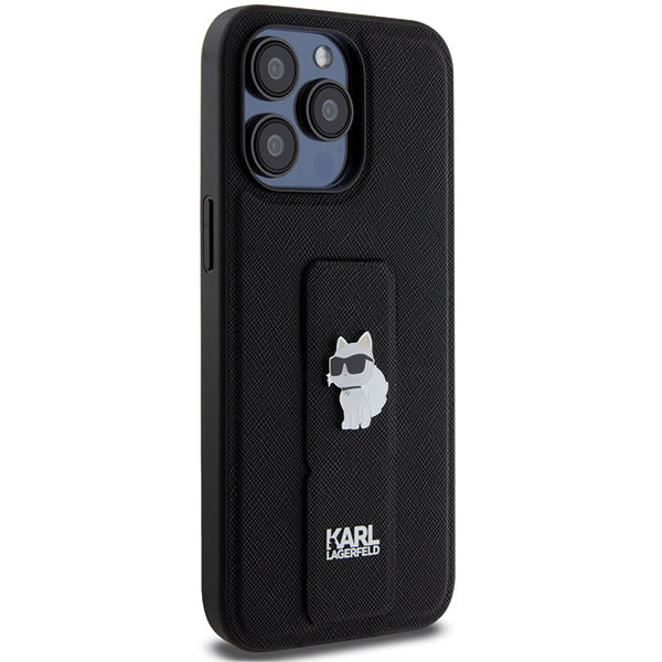 MagSafe cover til Apple iPhone 14 Pro Max, Karl Lagerfeld, Saffiano Gripstand Choupette, Sort