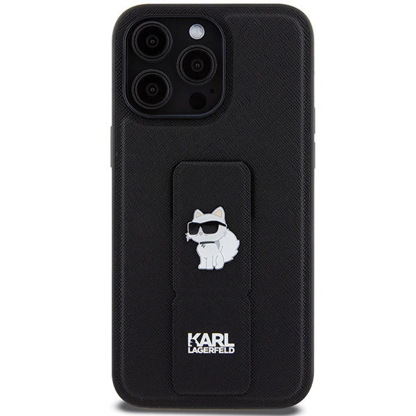 MagSafe cover til Apple iPhone 14 Pro Max, Karl Lagerfeld, Saffiano Gripstand Choupette, Sort
