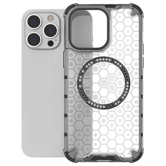 MagSafe-etui til Apple iPhone 14 Pro, Techsuit, HoneyComb Shield, Sort