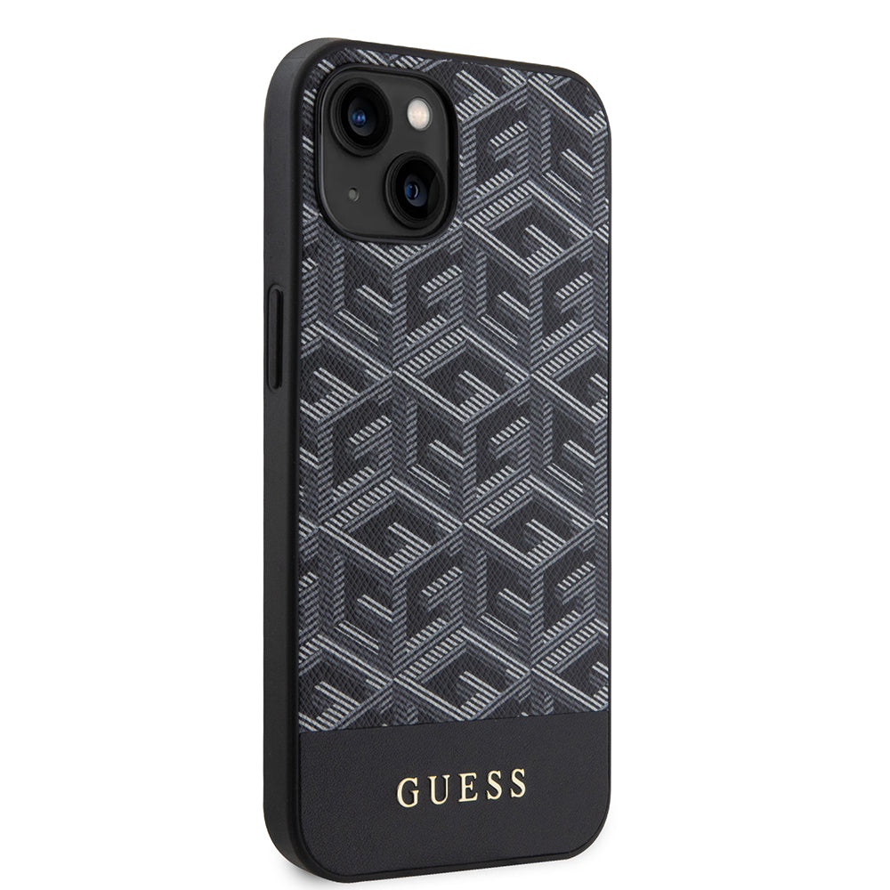 MagSafe cover til Apple iPhone 15, Guess, GCube Stripes, Sort