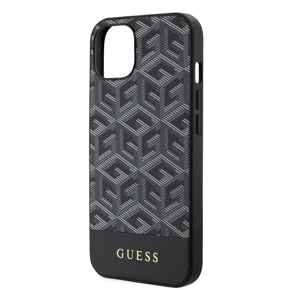 MagSafe cover til Apple iPhone 15, Guess, GCube Stripes, Sort