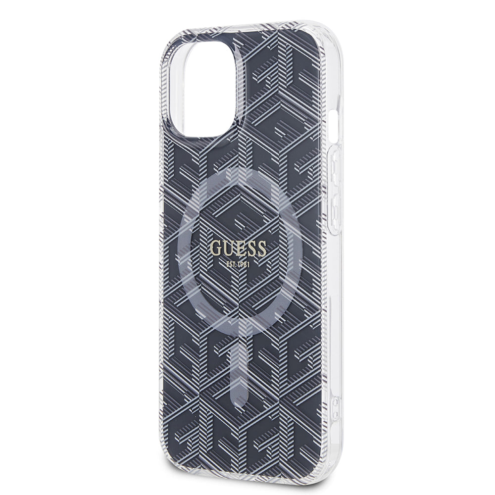 MagSafe cover til Apple iPhone 15, Guess, IML Gcube, Sort