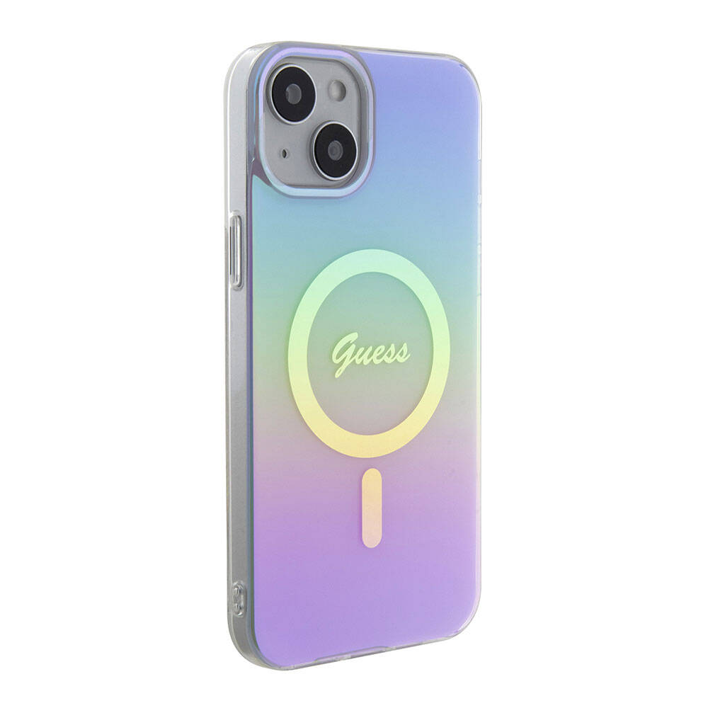 MagSafe cover til Apple iPhone 15, Guess, IML Iridescent, Lilla