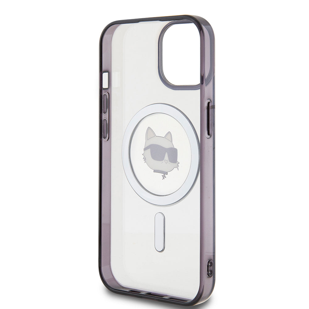 MagSafe cover til Apple iPhone 15, Karl Lagerfeld, IML Choupette's Head, Gennemsigtig