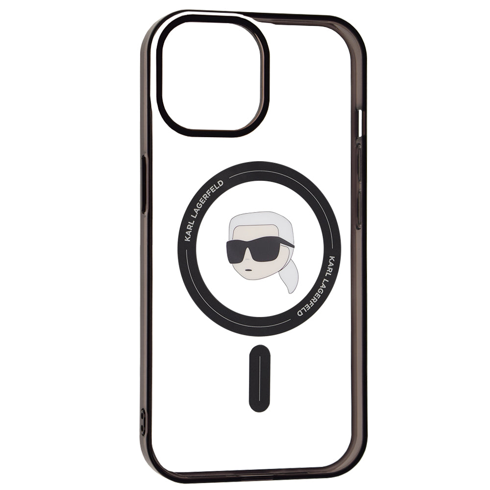 MagSafe cover til Apple iPhone 15, Karl Lagerfeld, IML Karl's Head, Gennemsigtig