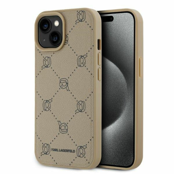 MagSafe cover til Apple iPhone 15, Karl Lagerfeld, Karl's Head, Beige