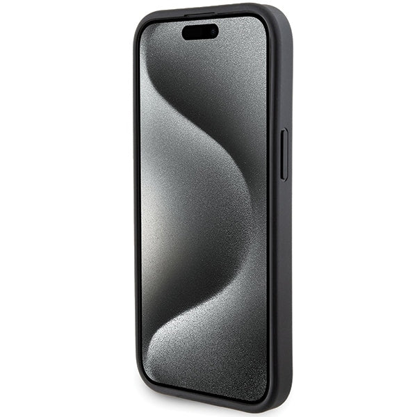 MagSafe cover til Apple iPhone 15 Plus / 14 Plus, Karl Lagerfeld, Saffiano Gripstand Karl & Choupette, Sort