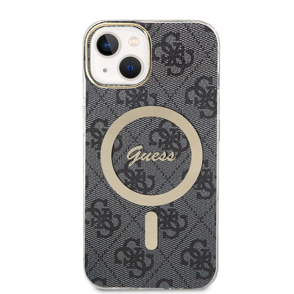 MagSafe cover til Apple iPhone 15 Plus, Guess, IML 4G, Sort
