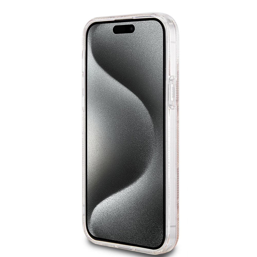 MagSafe cover til Apple iPhone 15 Plus, Guess, IML Gcube, Brun