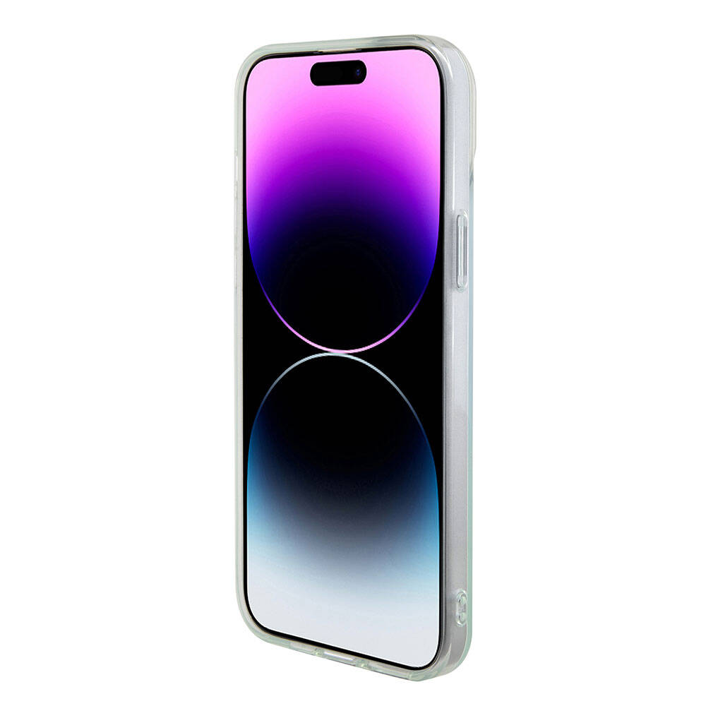 MagSafe cover til Apple iPhone 15 Plus, Guess, IML Iridescent, Turkis