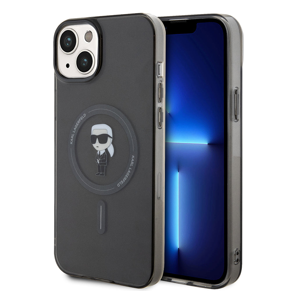 MagSafe cover til Apple iPhone 15 Plus, Karl Lagerfeld, IML Ikonik Karl, Sort