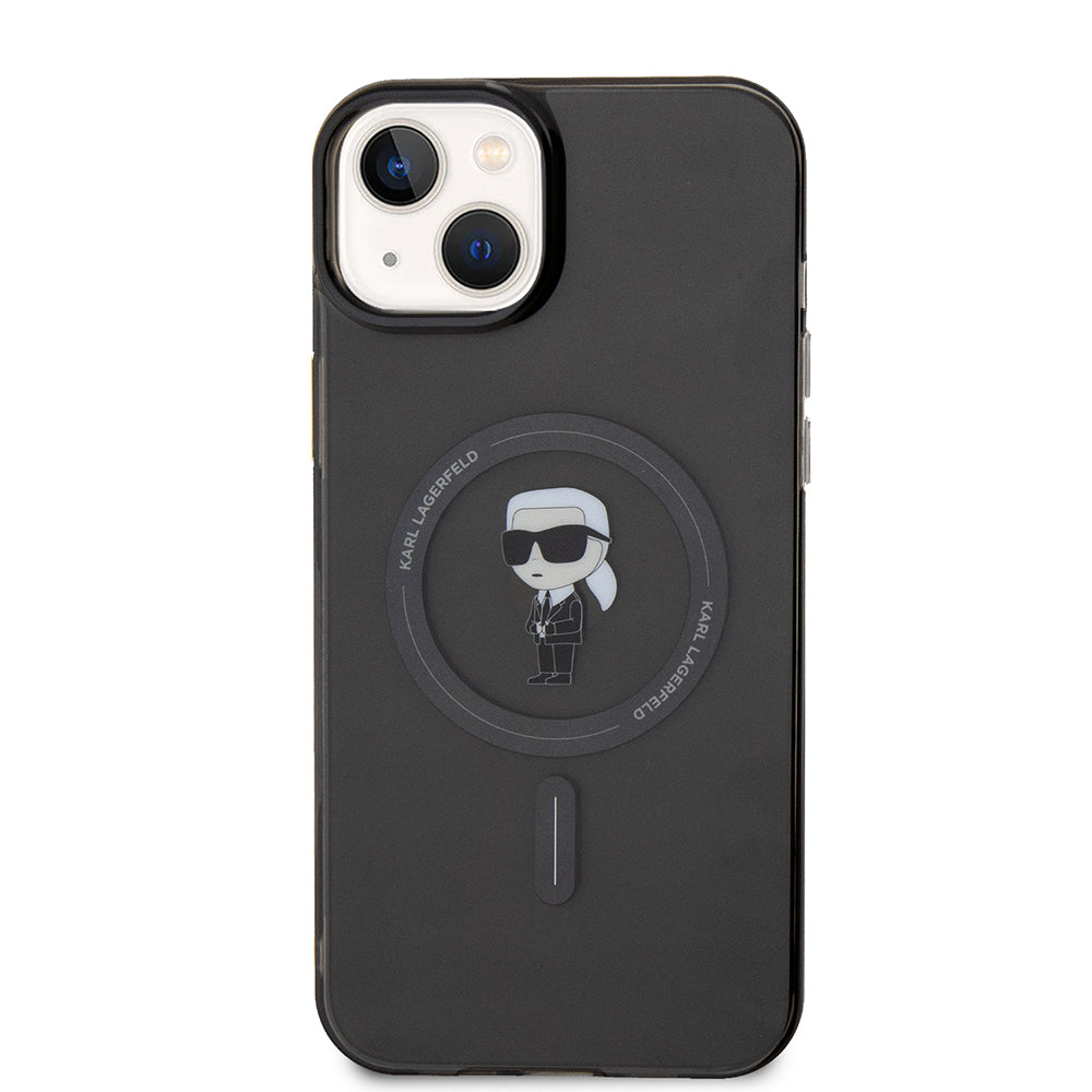 MagSafe cover til Apple iPhone 15 Plus, Karl Lagerfeld, IML Ikonik Karl, Sort