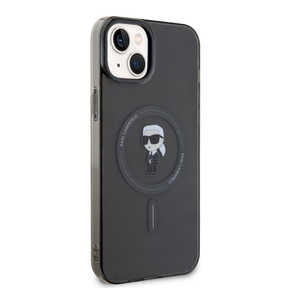 MagSafe cover til Apple iPhone 15 Plus, Karl Lagerfeld, IML Ikonik Karl, Sort