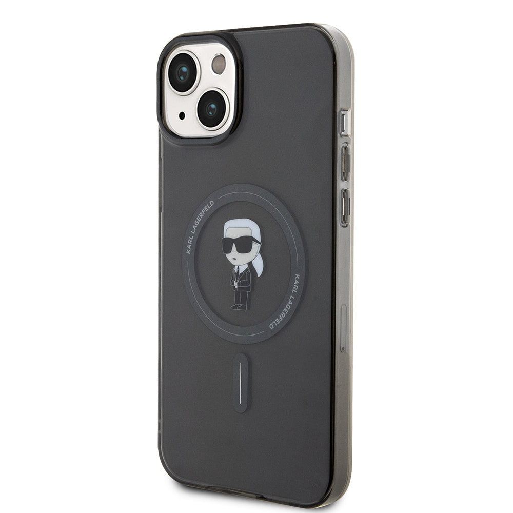 MagSafe cover til Apple iPhone 15 Plus, Karl Lagerfeld, IML Ikonik Karl, Sort