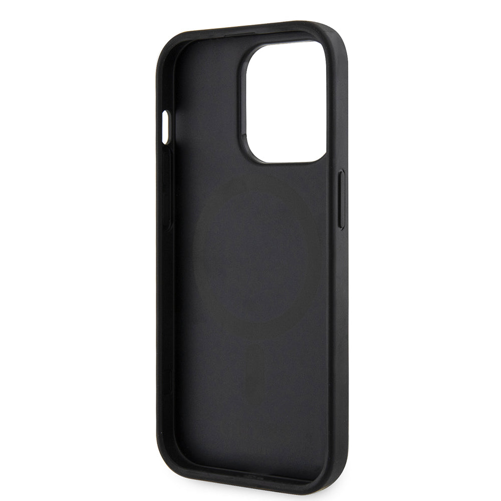 MagSafe cover til Apple iPhone 15 Pro, Guess, 4G Printed Stripes, Sort