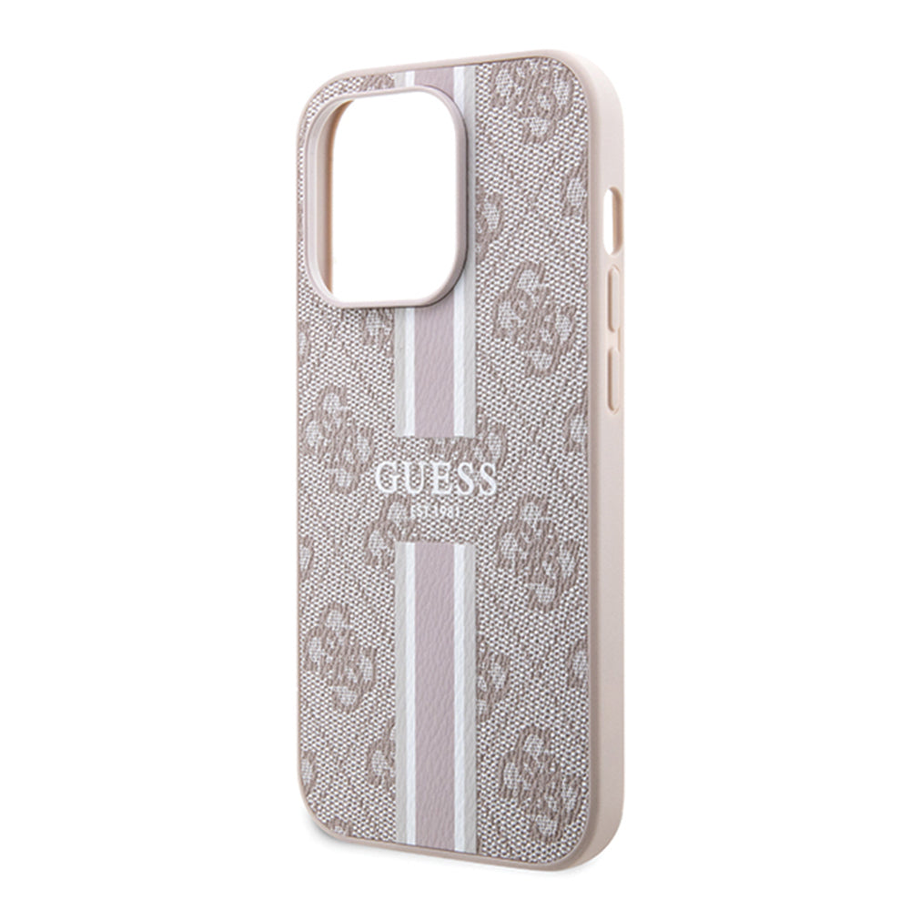 MagSafe cover til Apple iPhone 15 Pro, Guess, 4G Printed Stripes, Pink