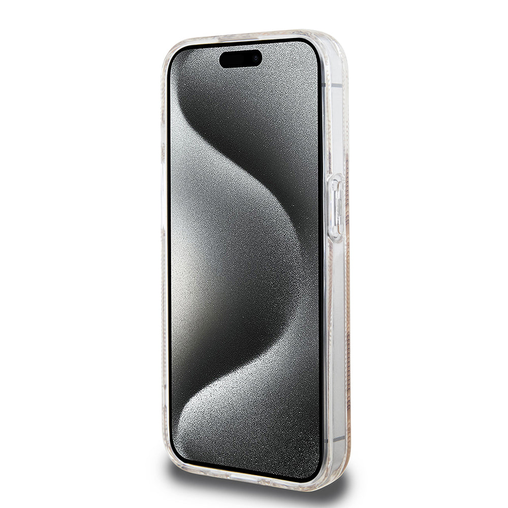 MagSafe cover til Apple iPhone 15 Pro, Guess, IML Gcube, Brun