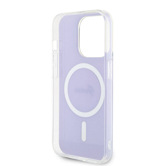 MagSafe cover til Apple iPhone 15 Pro, Guess, IML Iridescent, Lilla