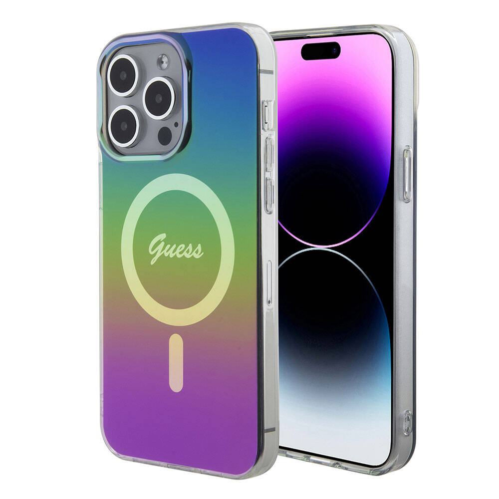 MagSafe cover til Apple iPhone 15 Pro, Guess, IML Iridescent, Multifarvet