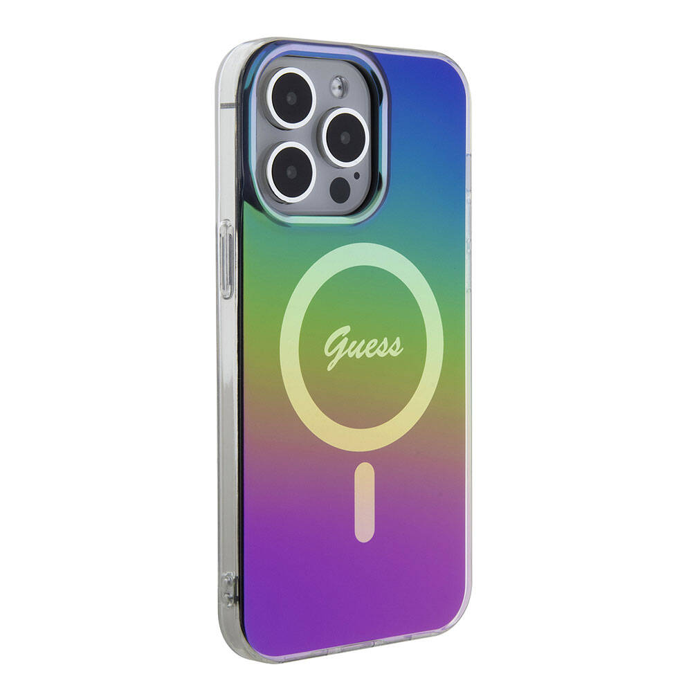 MagSafe cover til Apple iPhone 15 Pro, Guess, IML Iridescent, Multifarvet