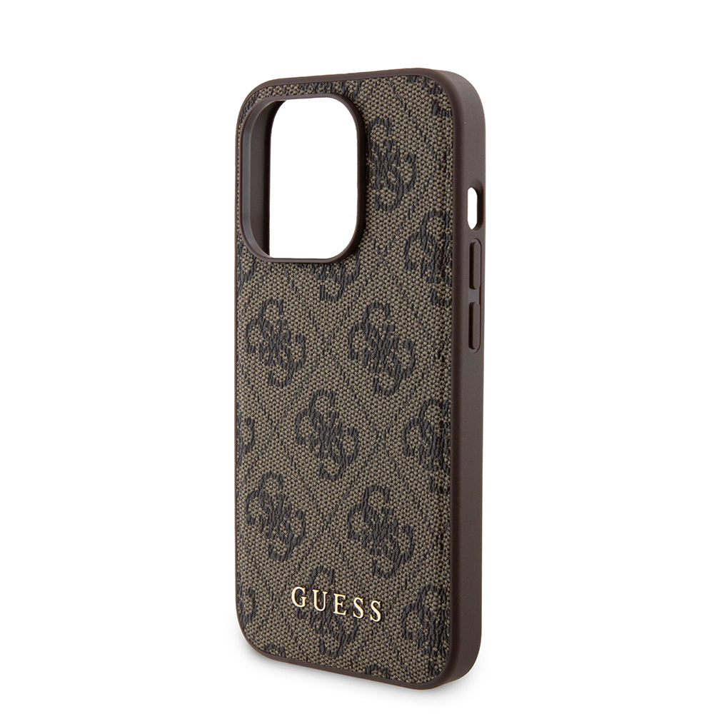 MagSafe cover til Apple iPhone 15 Pro, Guess, Powerbank 4G Metal Logo, Brun