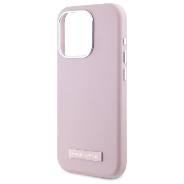 MagSafe cover til Apple iPhone 15 Pro, Karl Lagerfeld, FW Metal Plate, Pink