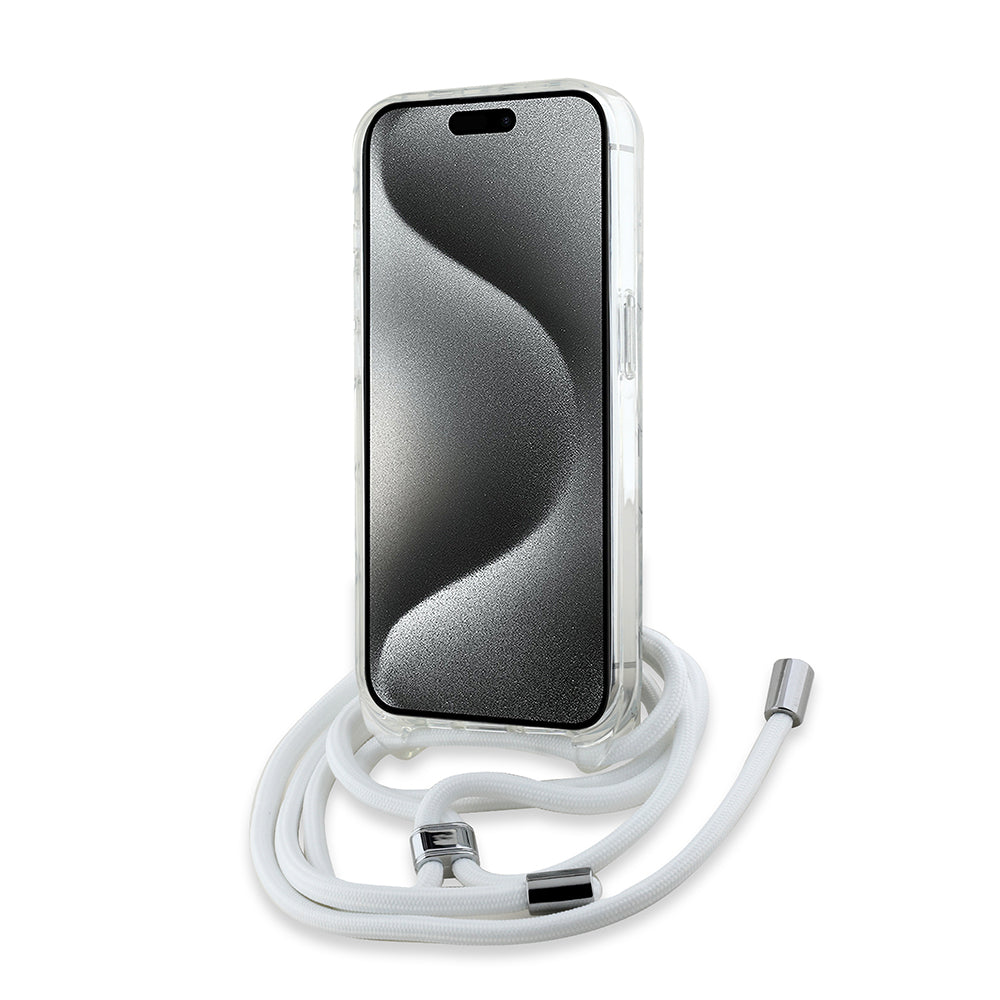 MagSafe cover til Apple iPhone 15 Pro, Karl Lagerfeld, IML Crossbody Karl's Head, Transparent