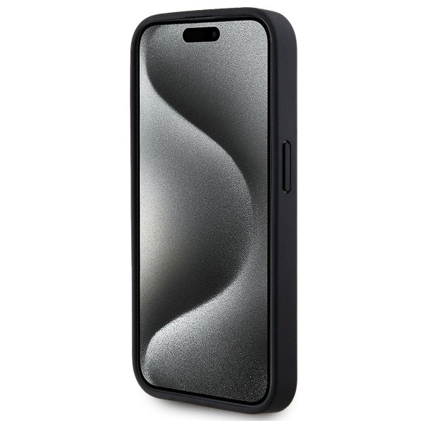 MagSafe cover til Apple iPhone 15 Pro, Karl Lagerfeld, Monogram Metal Logo, Sort