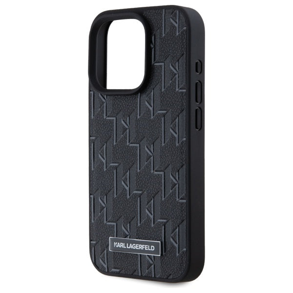 MagSafe cover til Apple iPhone 15 Pro, Karl Lagerfeld, Monogram Metal Logo, Sort