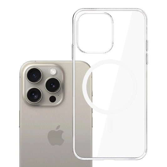 MagSafe-etui til Apple iPhone 15 Pro Max, 3MK, Clear MagCase, Transparent