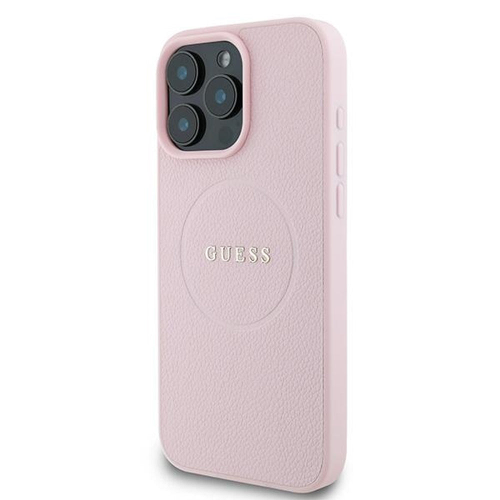 MagSafe cover til Apple iPhone 15 Pro Max, Guess, Grained Gold Ring, Pink