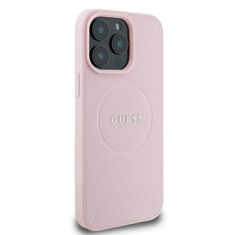 MagSafe cover til Apple iPhone 15 Pro Max, Guess, Grained Gold Ring, Pink