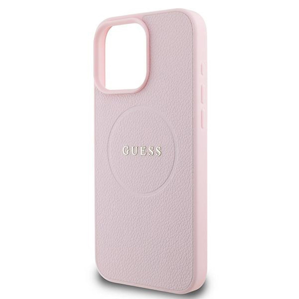 MagSafe cover til Apple iPhone 15 Pro Max, Guess, Grained Gold Ring, Pink