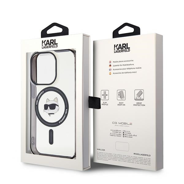 MagSafe cover til Apple iPhone 15 Pro Max, Karl Lagerfeld, IML Choupette's Head, Transparent