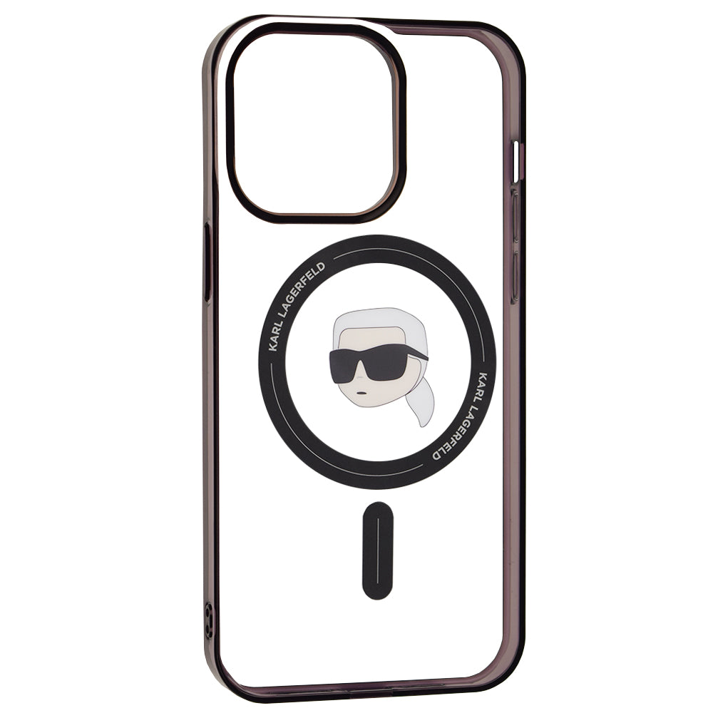 MagSafe cover til Apple iPhone 15 Pro Max, Karl Lagerfeld, IML Karl's Head, Gennemsigtig