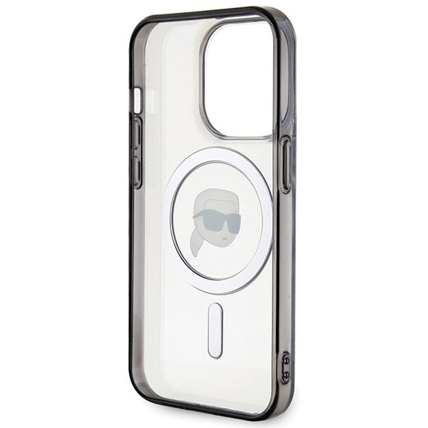 MagSafe cover til Apple iPhone 15 Pro Max, Karl Lagerfeld, IML Karl's Head, Gennemsigtig