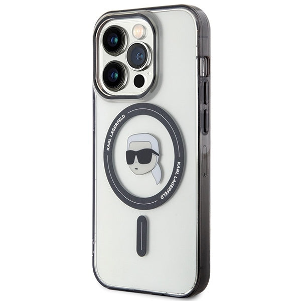 MagSafe cover til Apple iPhone 15 Pro Max, Karl Lagerfeld, IML Karl's Head, Gennemsigtig