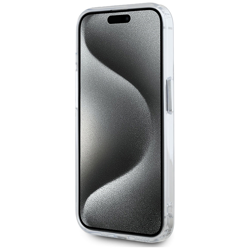 MagSafe cover til Apple iPhone 15 Pro Max, Karl Lagerfeld, IML Metal Karl's Head, Hvid