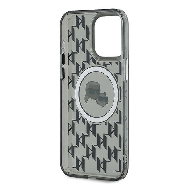 MagSafe cover til Apple iPhone 15 Pro Max, Karl Lagerfeld, IML Monogram Karl & Choupette's Heads, Sort