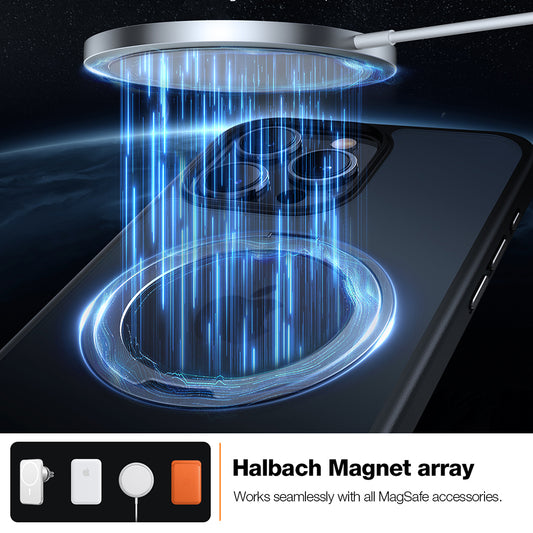 MagSafe cover til Apple iPhone 15 Pro Max, Torras, Ostand Pro, Sort