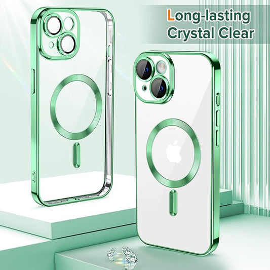MagSafe-etui til Apple iPhone 15, Techsuit, Luxury Crystal, Lysegrøn