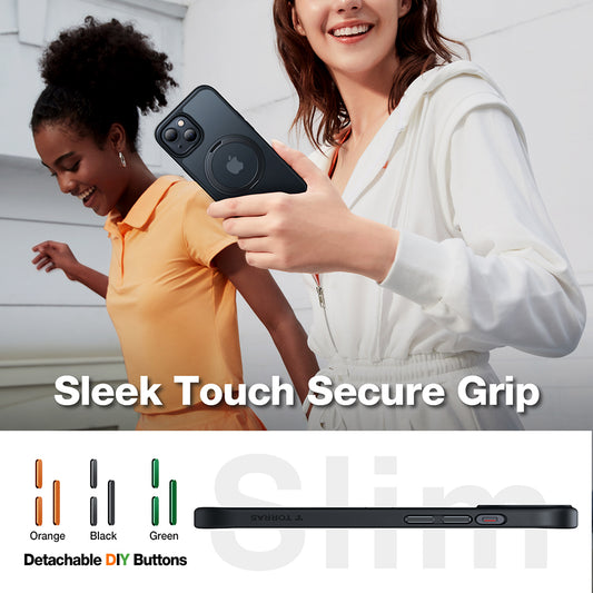 MagSafe cover til Apple iPhone 15, Torras, Ostand Pro, Sort