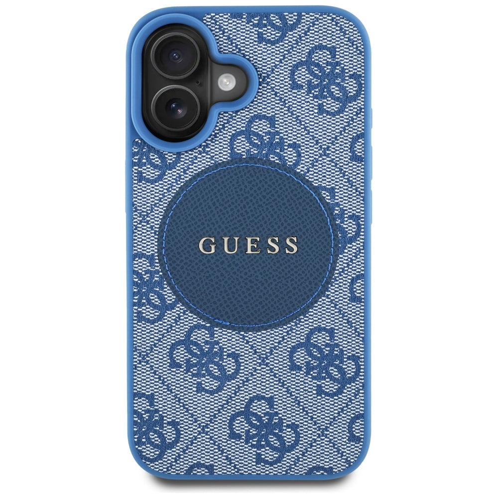 MagSafe cover til Apple iPhone 16, Guess, 4G Circle Classic Logo, Blå