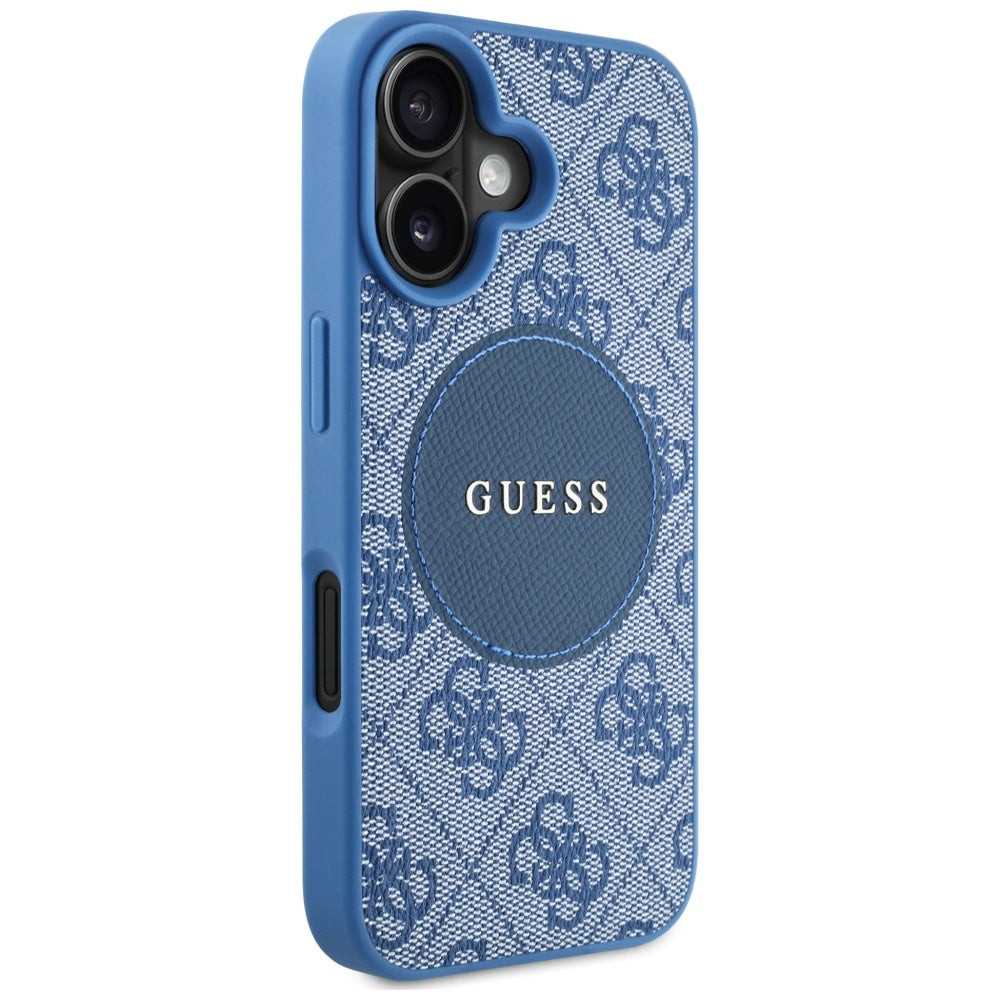 MagSafe cover til Apple iPhone 16, Guess, 4G Circle Classic Logo, Blå