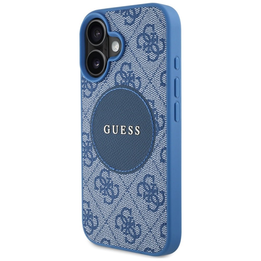 MagSafe cover til Apple iPhone 16, Guess, 4G Circle Classic Logo, Blå